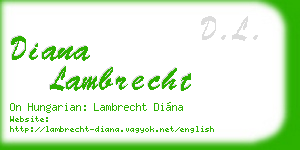 diana lambrecht business card