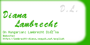 diana lambrecht business card